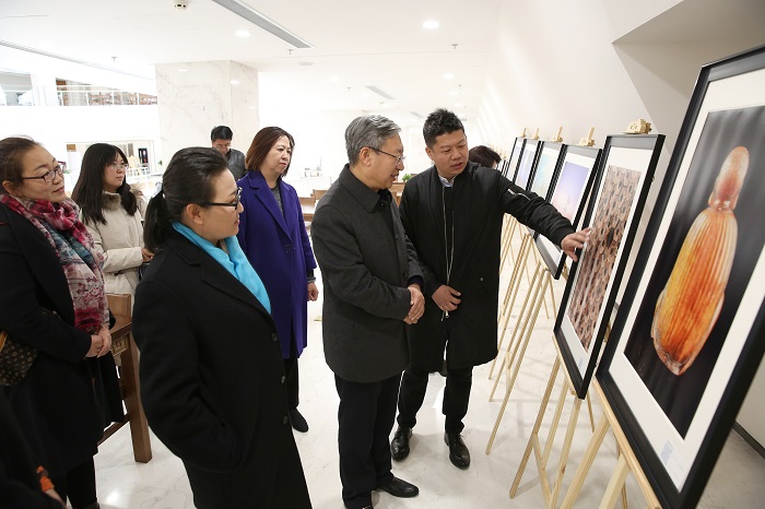 马存根一行观看安嘉平个人摄影展